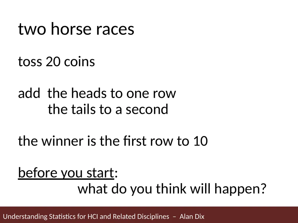 Understanding Statistics for HCI and Related - slide 13 of 61