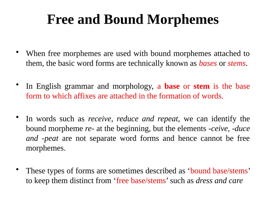 Chapter Six Morphology Overview Defining - slide 7 of 17