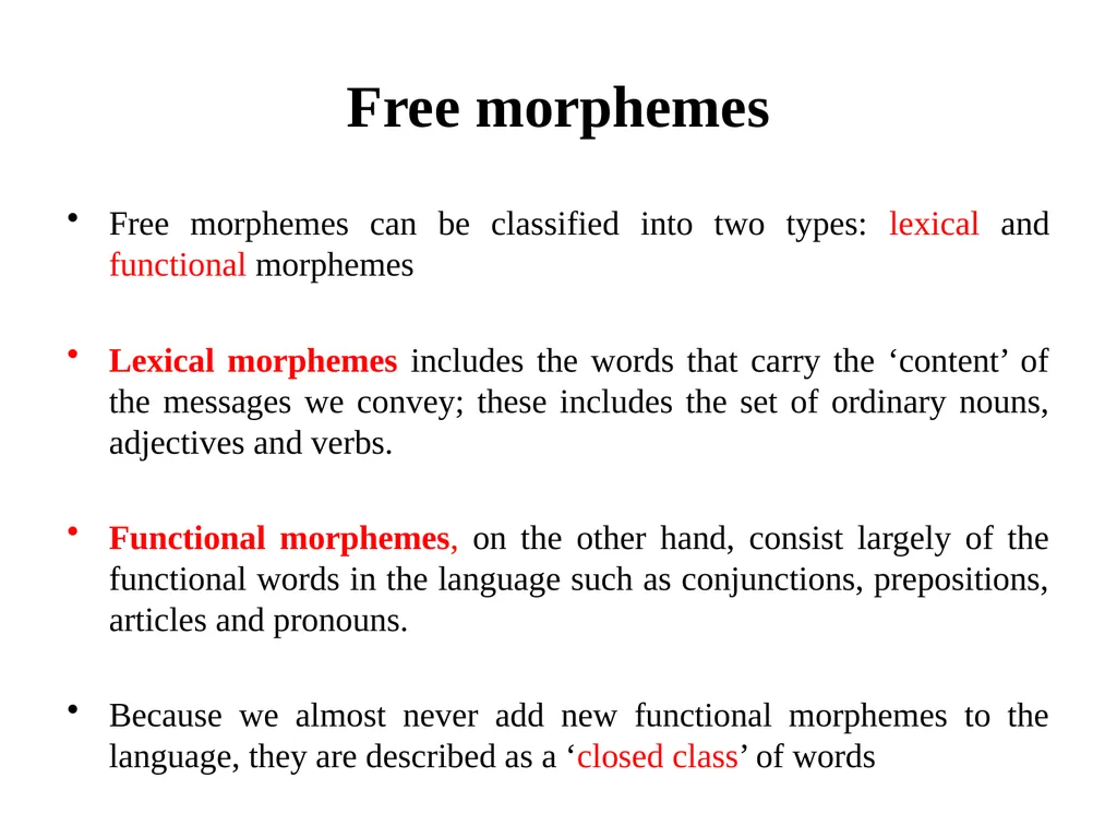 Chapter Six Morphology Overview Defining - slide 8 of 17