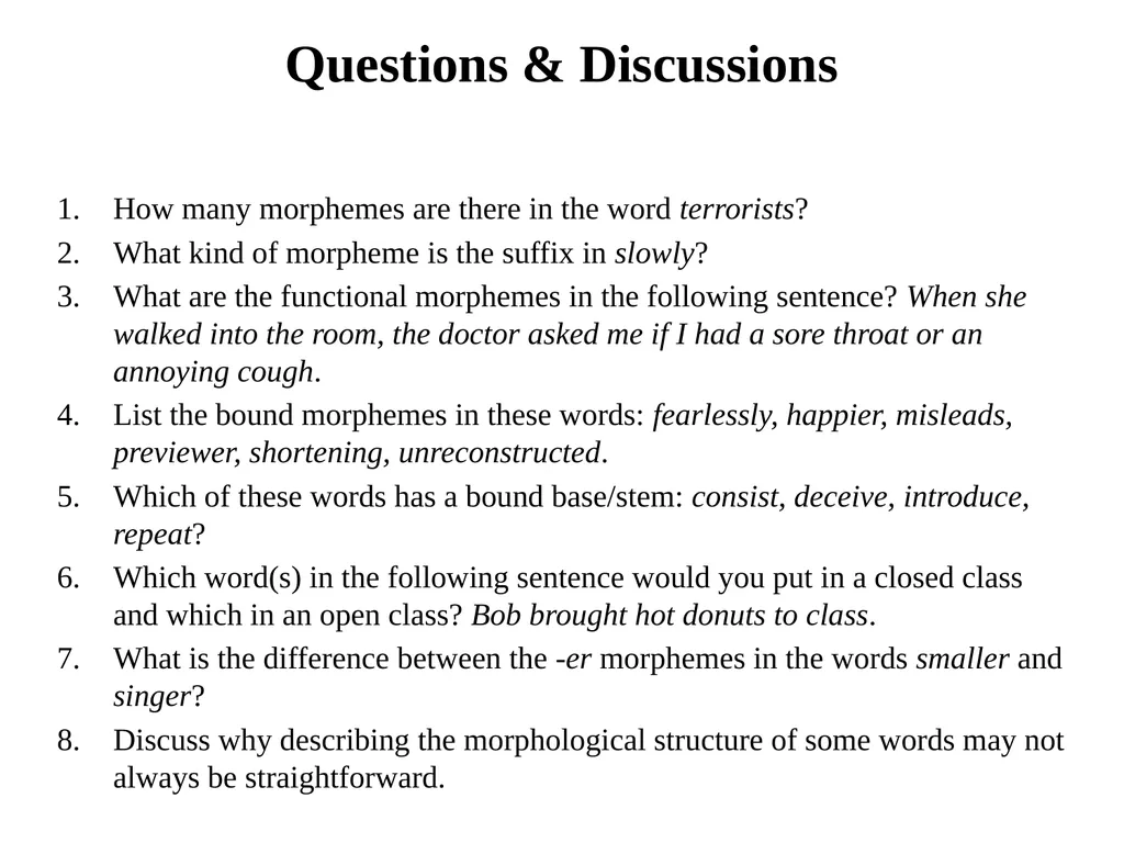 Chapter Six Morphology Overview Defining - slide 17 of 17