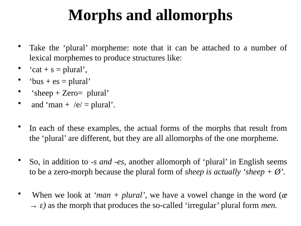 Chapter Six Morphology Overview Defining - slide 16 of 17
