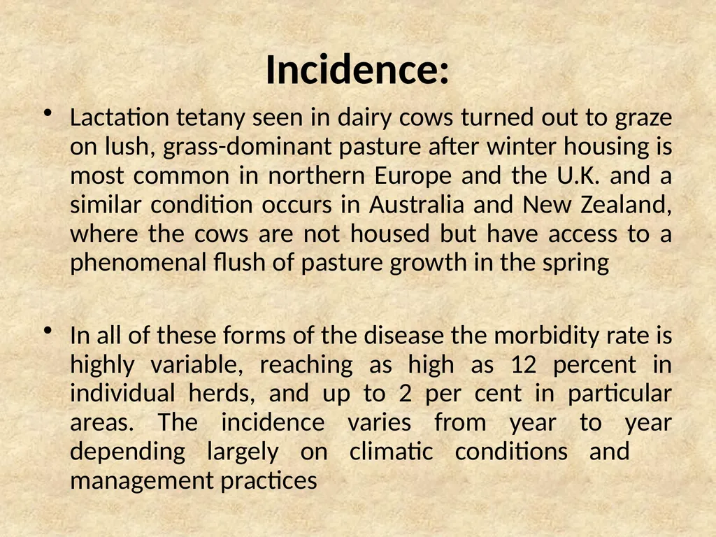 Hypomagnesaemia in Dairy Cows This group of - slide 5 of 17
