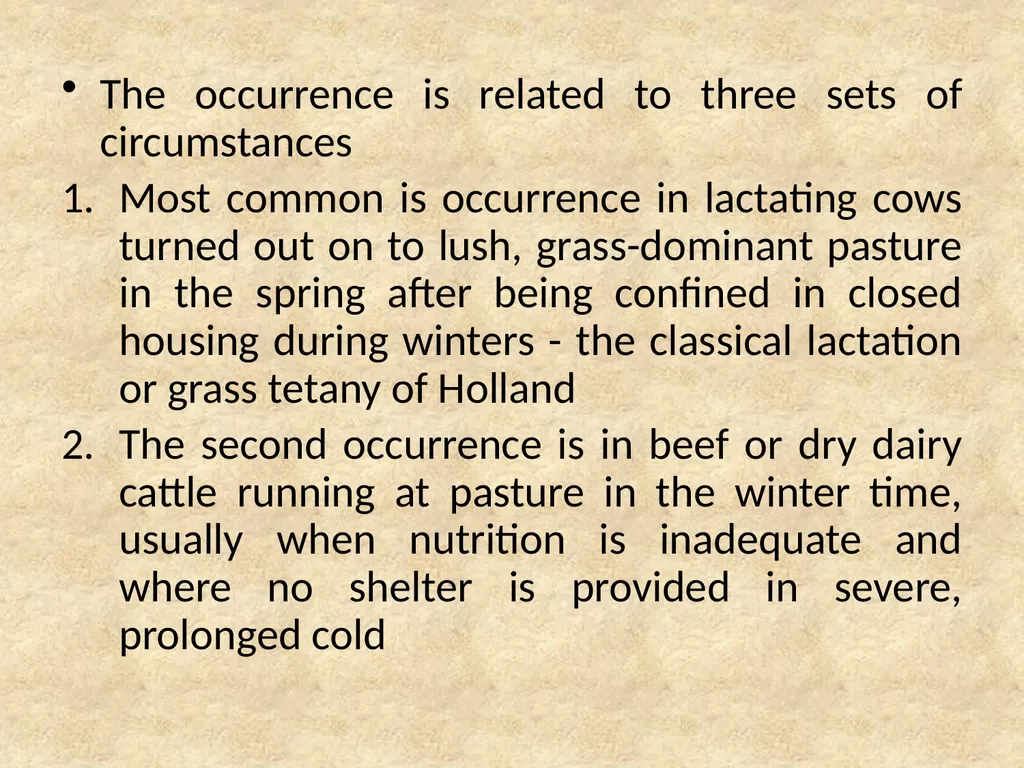 Hypomagnesaemia in Dairy Cows This group of - slide 3 of 17