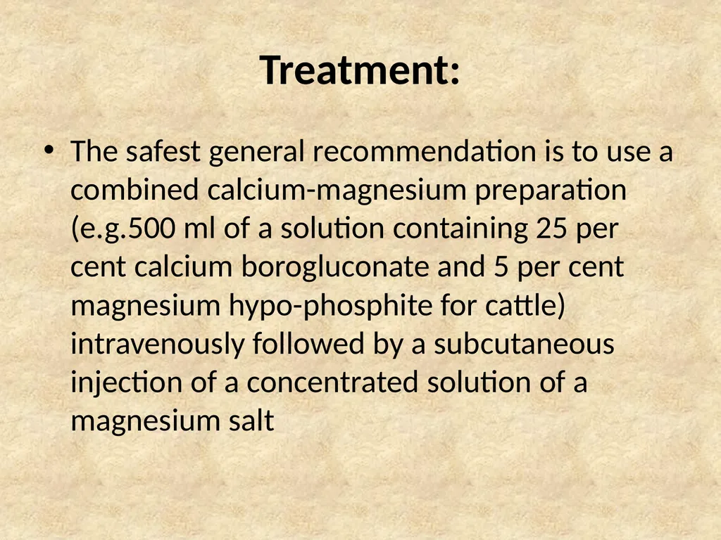 Hypomagnesaemia in Dairy Cows This group of - slide 16 of 17