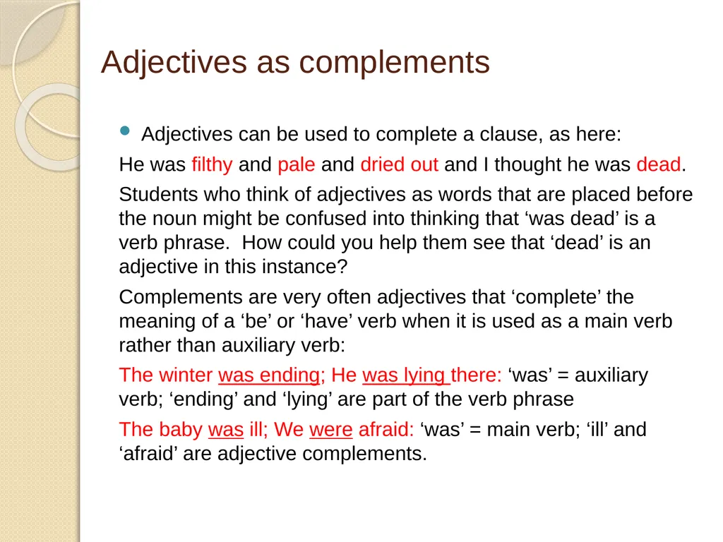 Nouns and adjectives T: What are the rules for - slide 12 of 24