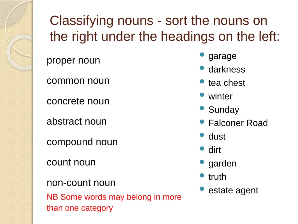 Nouns and adjectives T: What are the rules for - slide 7 of 24