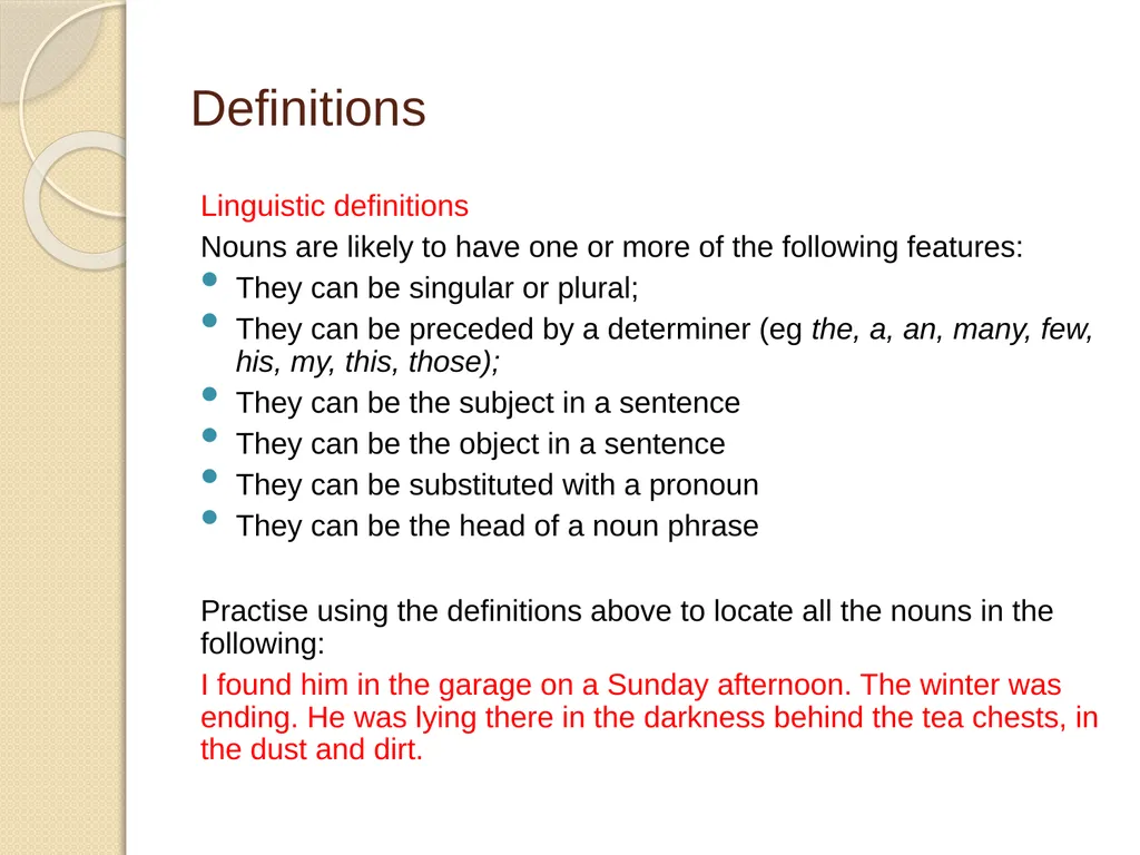 Nouns and adjectives T: What are the rules for - slide 5 of 24