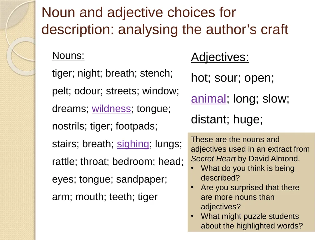 Nouns and adjectives T: What are the rules for - slide 20 of 24