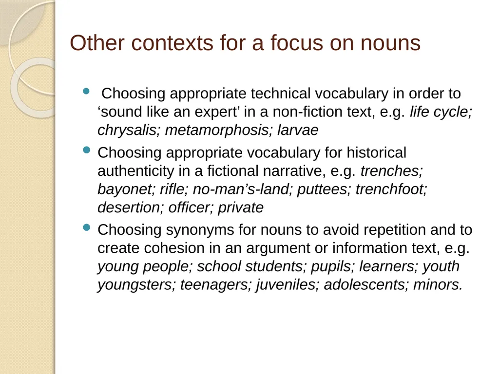 Nouns and adjectives T: What are the rules for - slide 19 of 24