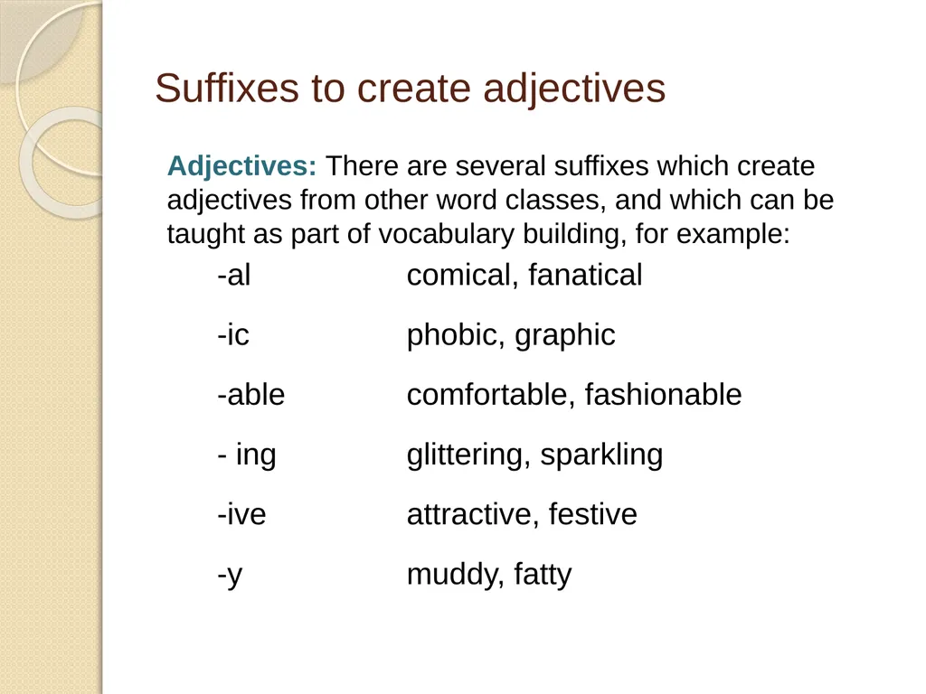Nouns and adjectives T: What are the rules for - slide 13 of 24