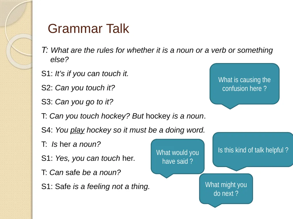 Nouns and adjectives T: What are the rules for - slide 2 of 24