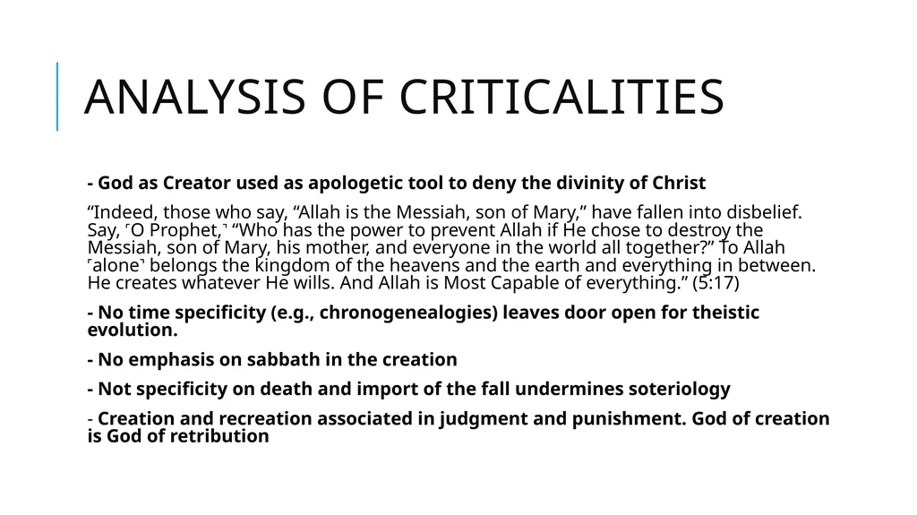Origins, Creation, and Earth History in the Quran - slide 43 of 44
