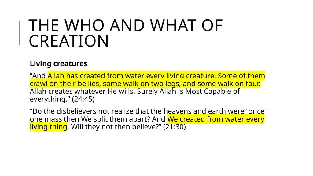 Origins, Creation, and Earth History in the Quran - slide 12 of 44