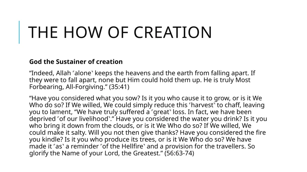 Origins, Creation, and Earth History in the Quran - slide 16 of 44