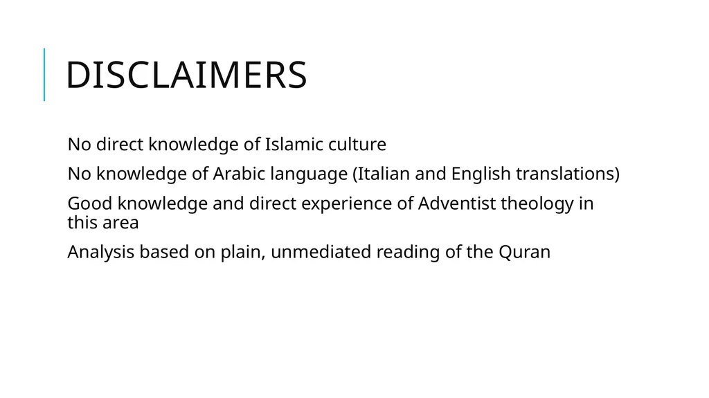 Origins, Creation, and Earth History in the Quran - slide 2 of 44