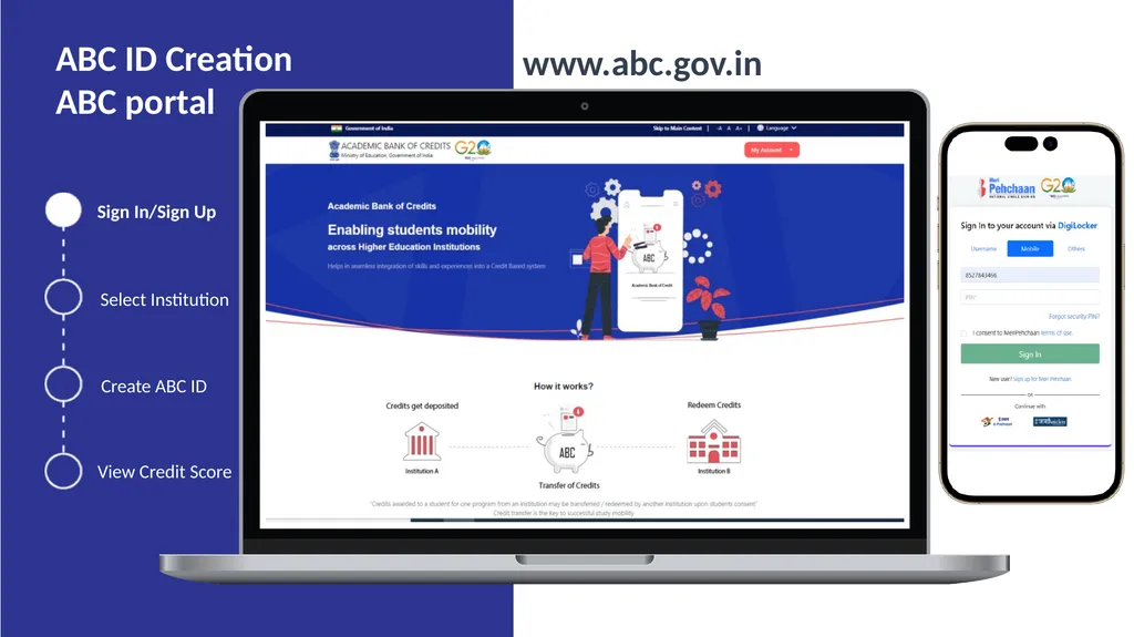 www.abc.gov.in Aca Student ABC ID Creation Process - slide 9 of 12