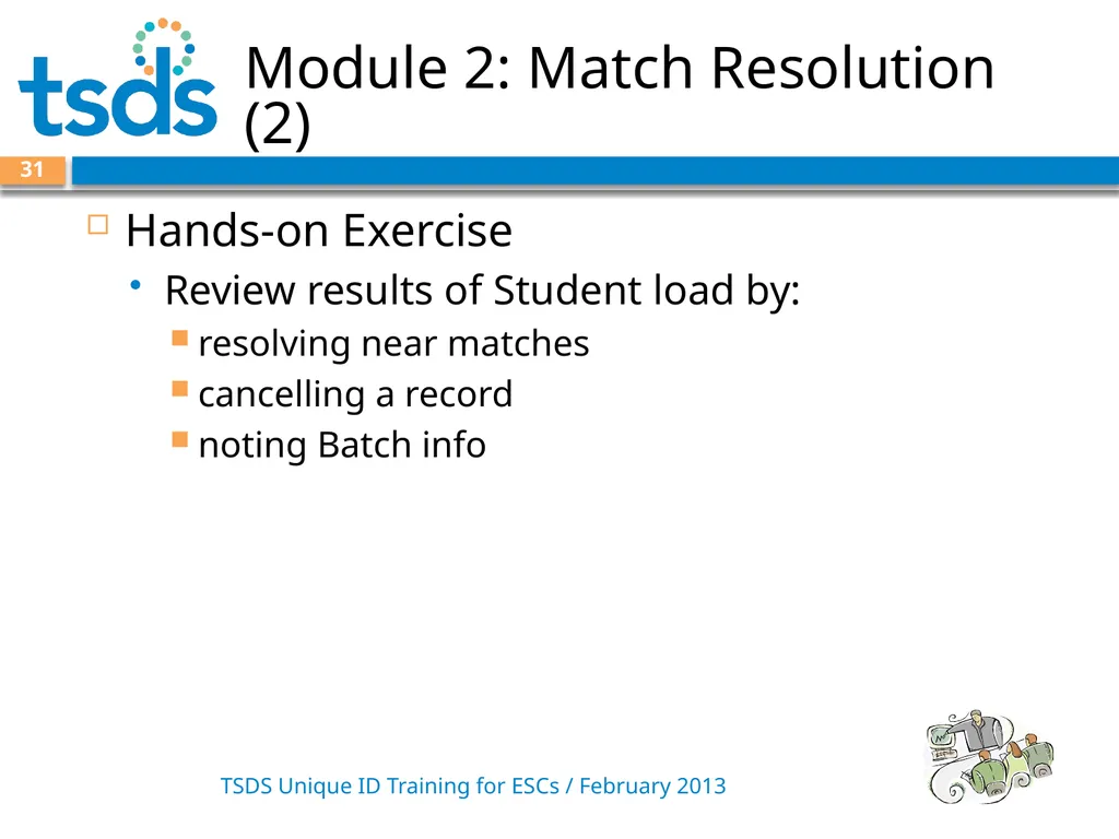 TSDS Unique ID System Training David Butler – - slide 31 of 59