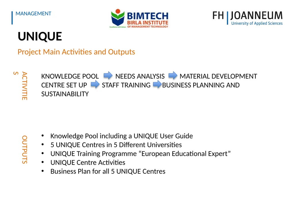 Erasmus Key Action 3 UNIQUE University Quality - slide 5 of 6