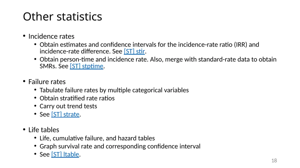 Survival analysis using Stata Gabriela Ortiz 1 - slide 18 of 83
