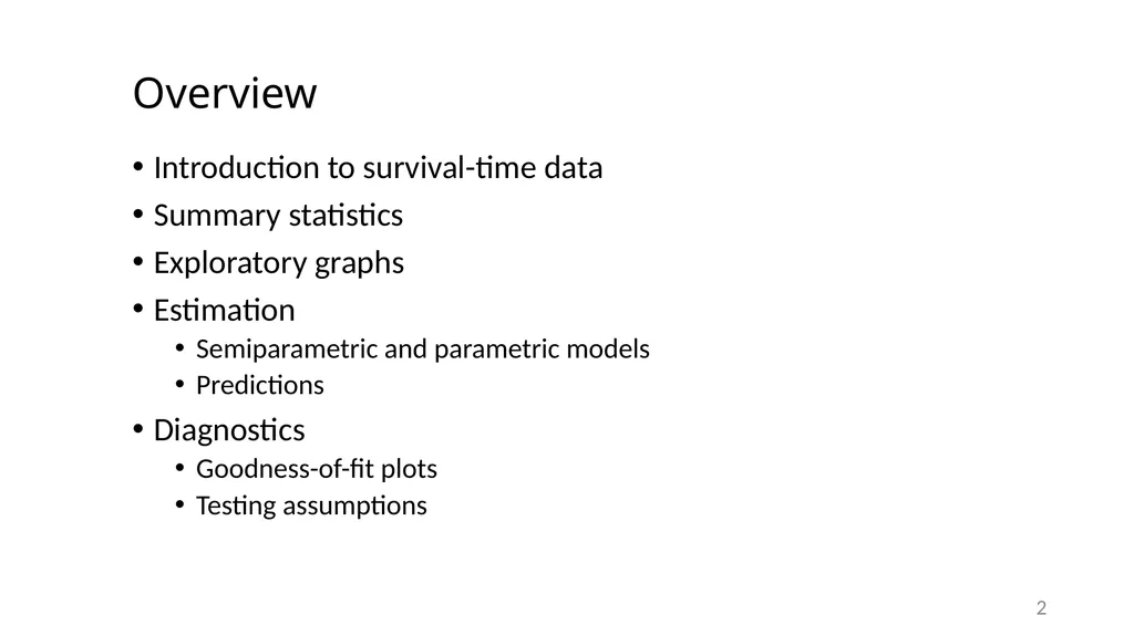 Survival analysis using Stata Gabriela Ortiz 1 - slide 2 of 83