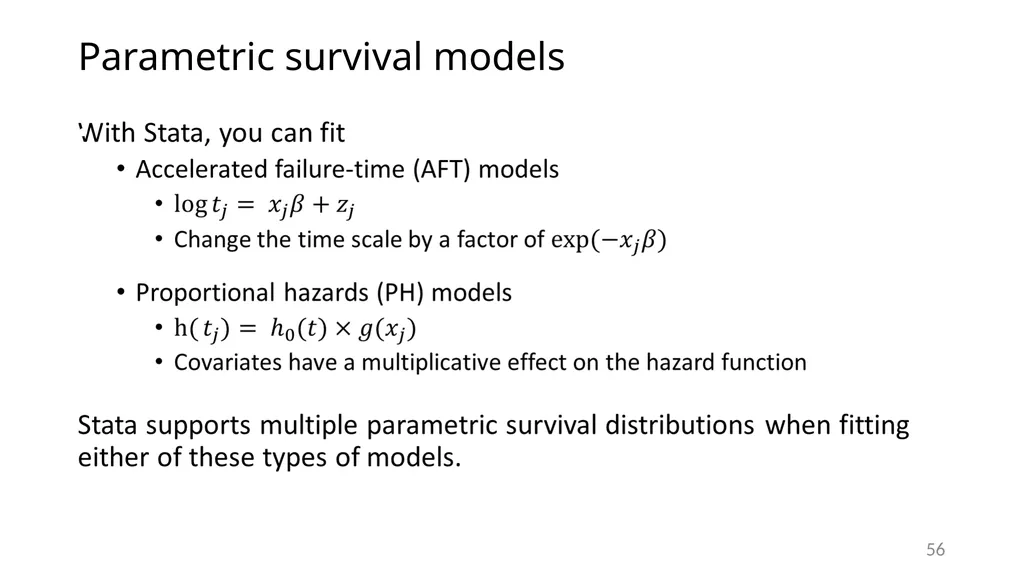 Survival analysis using Stata Gabriela Ortiz 1 - slide 56 of 83