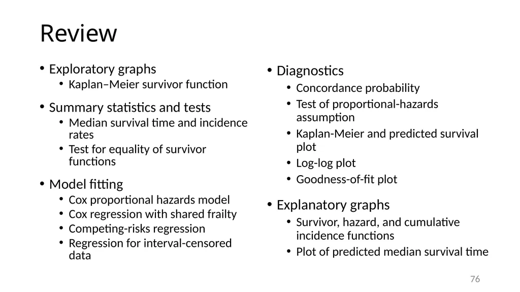 Survival analysis using Stata Gabriela Ortiz 1 - slide 76 of 83