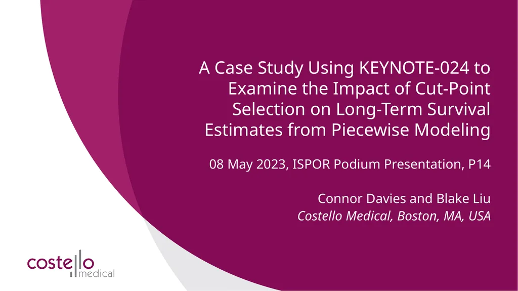 A Case Study Using KEYNOTE-024 to Examine the - slide 1 of 22
