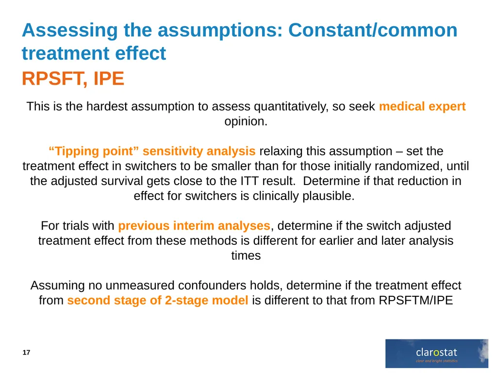 Adjusting effects for treatment switching in HTA - slide 17 of 20