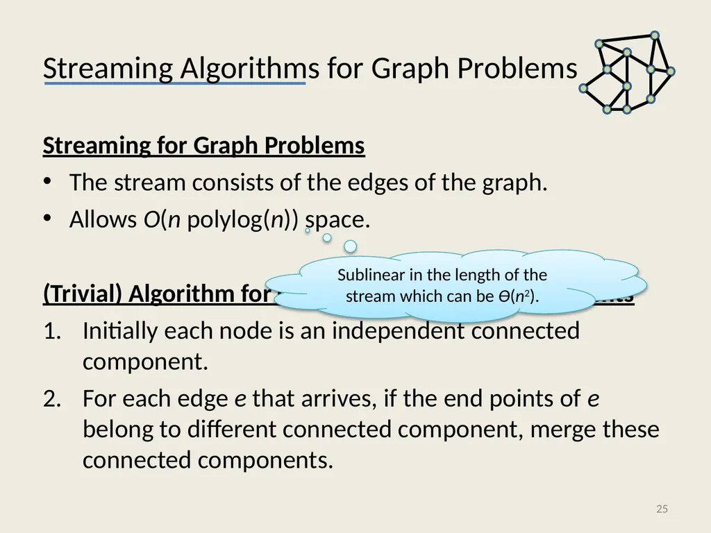 Algorithms for Big Data: Streaming and Sublinear - slide 25 of 30