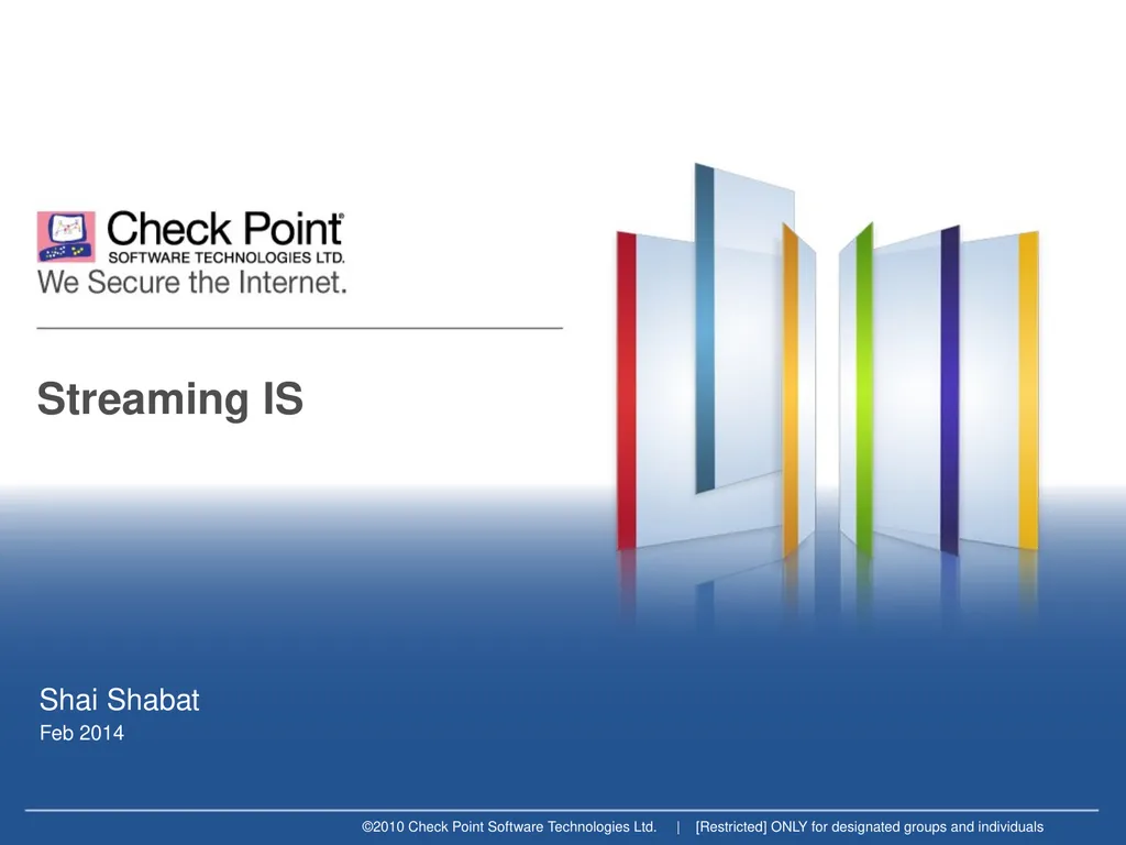 Streaming IS Shai Shabat Feb 2014 OSI Layers - slide 1 of 36