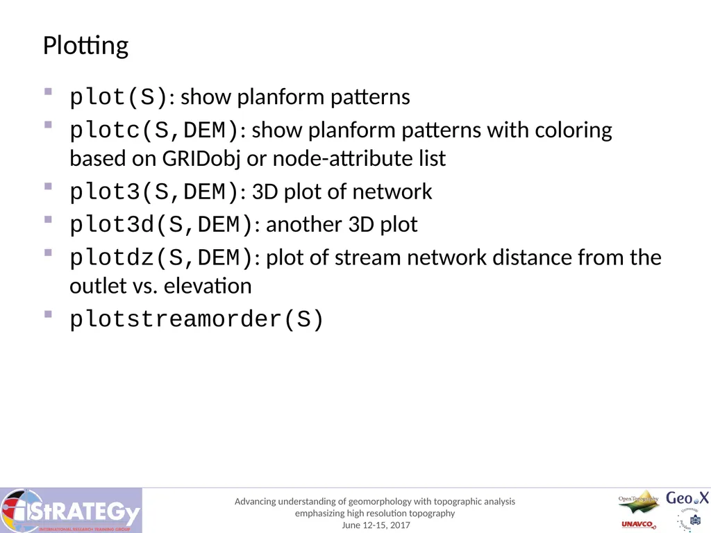 Stream network analysis Wolfgang Schwanghart - slide 9 of 9