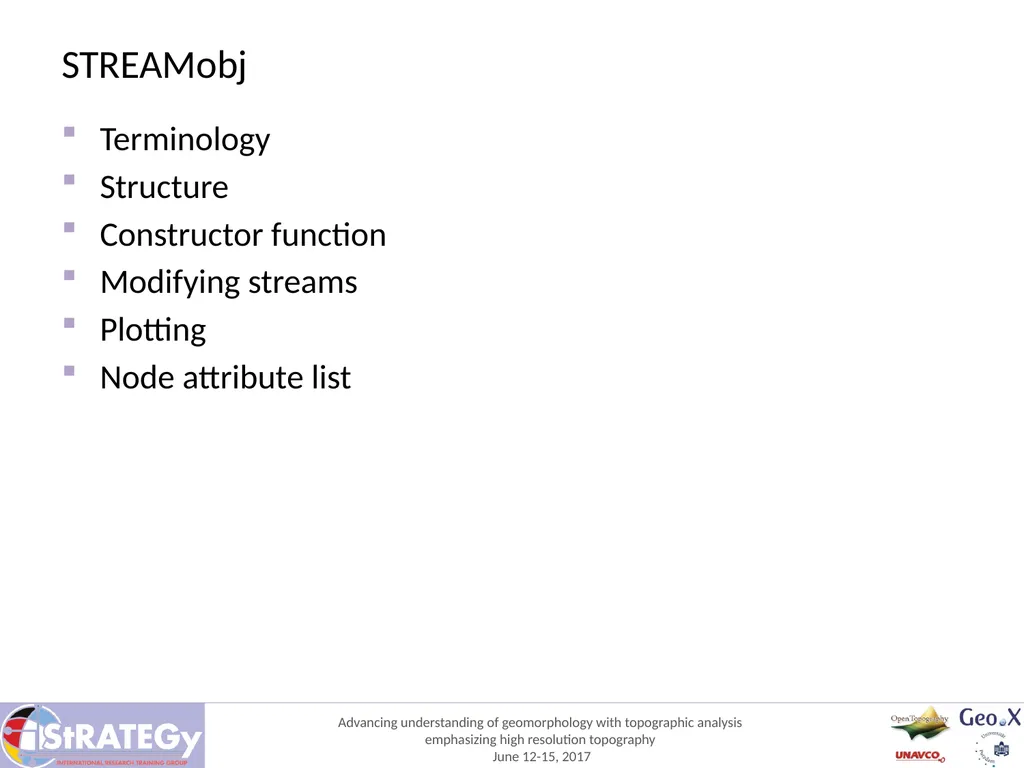 Stream network analysis Wolfgang Schwanghart - slide 2 of 9