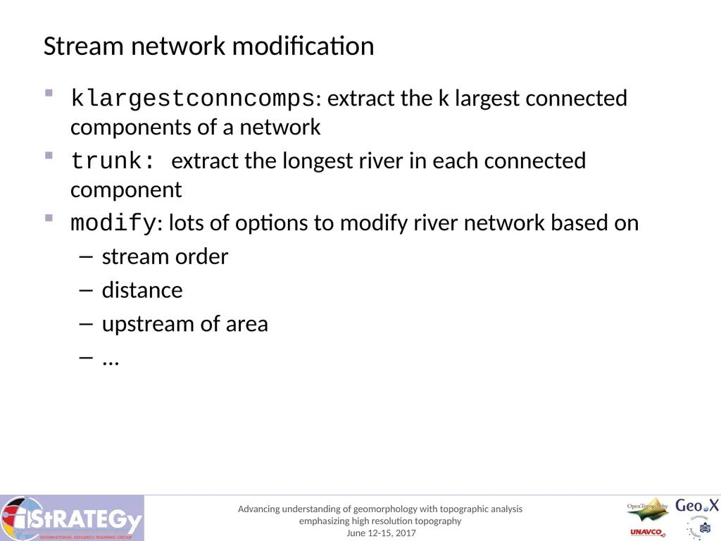 Stream network analysis Wolfgang Schwanghart - slide 6 of 9