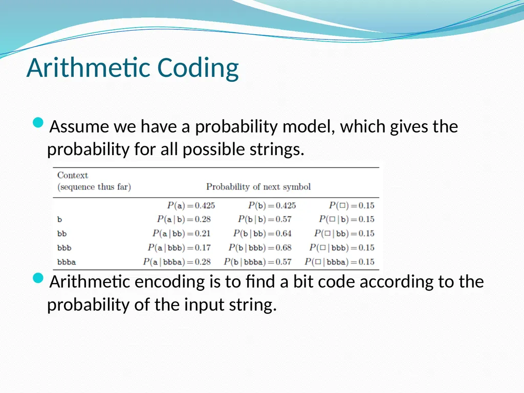 Stream Codes for Data Compression Yehong, Wang - slide 14 of 71