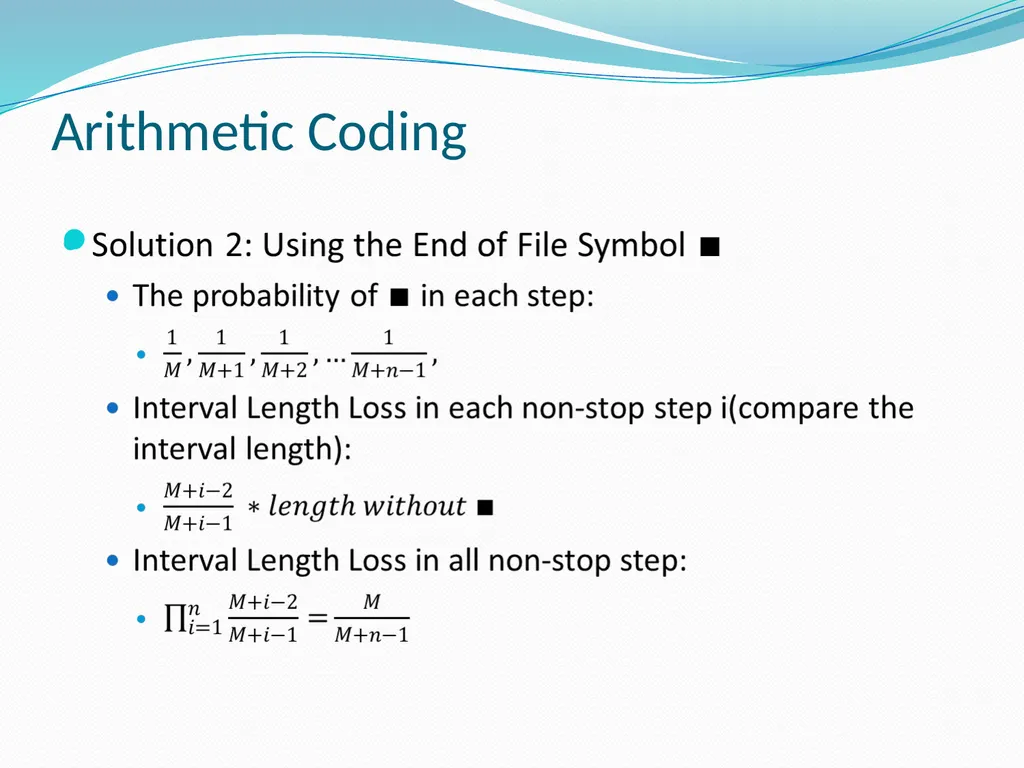 Stream Codes for Data Compression Yehong, Wang - slide 47 of 71
