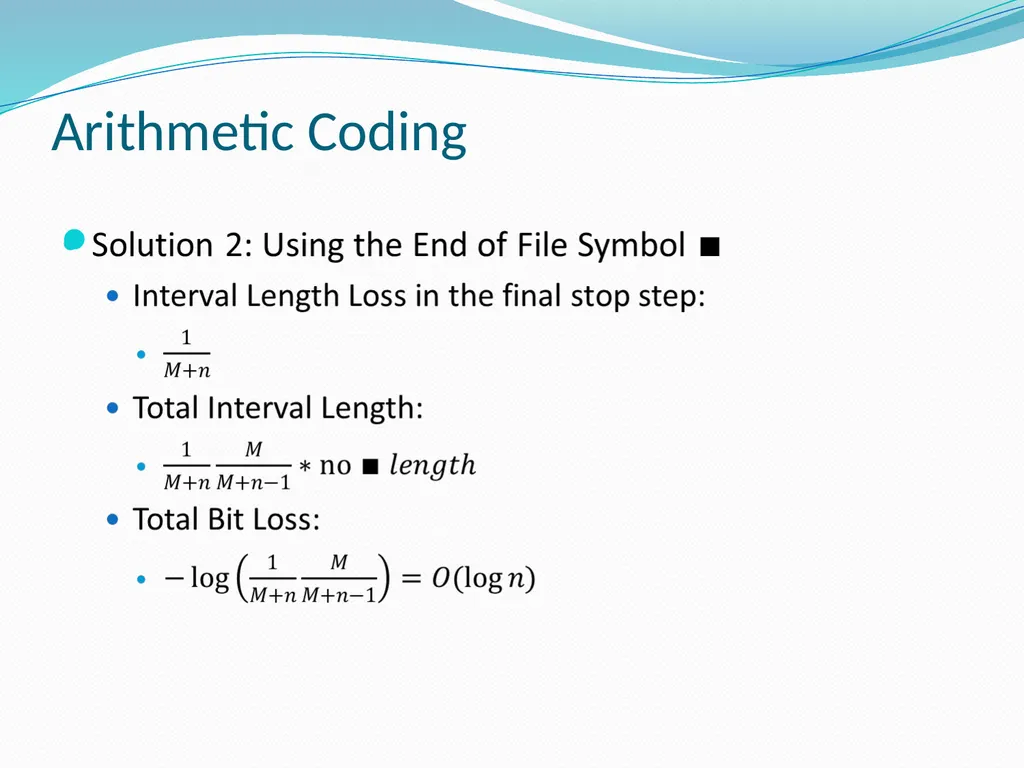 Stream Codes for Data Compression Yehong, Wang - slide 48 of 71