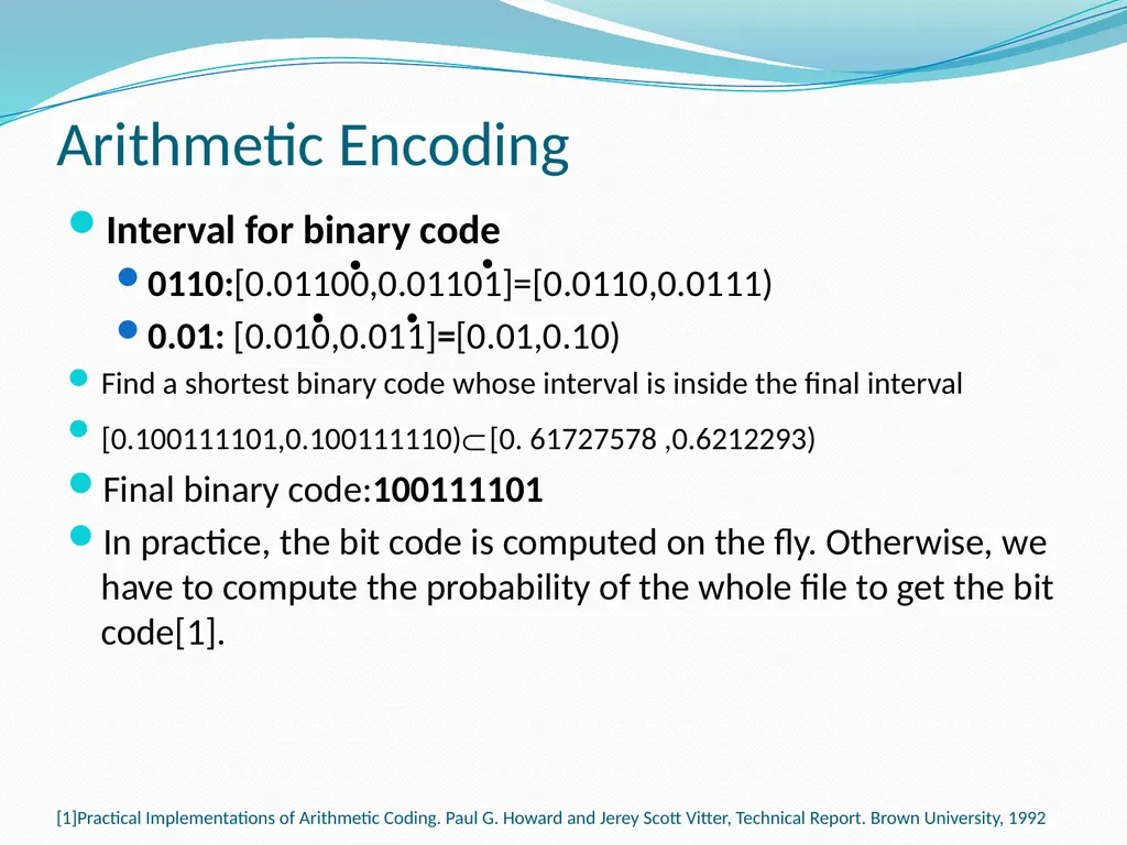 Stream Codes for Data Compression Yehong, Wang - slide 21 of 71