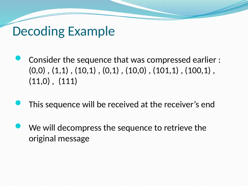 Stream Codes for Data Compression Yehong, Wang - slide 57 of 71