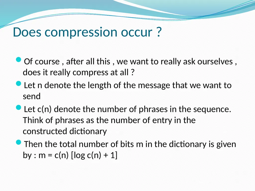 Stream Codes for Data Compression Yehong, Wang - slide 59 of 71