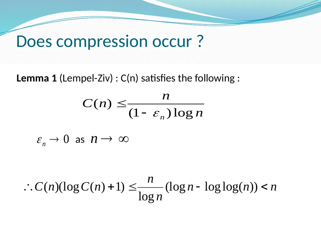 Stream Codes for Data Compression Yehong, Wang - slide 60 of 71