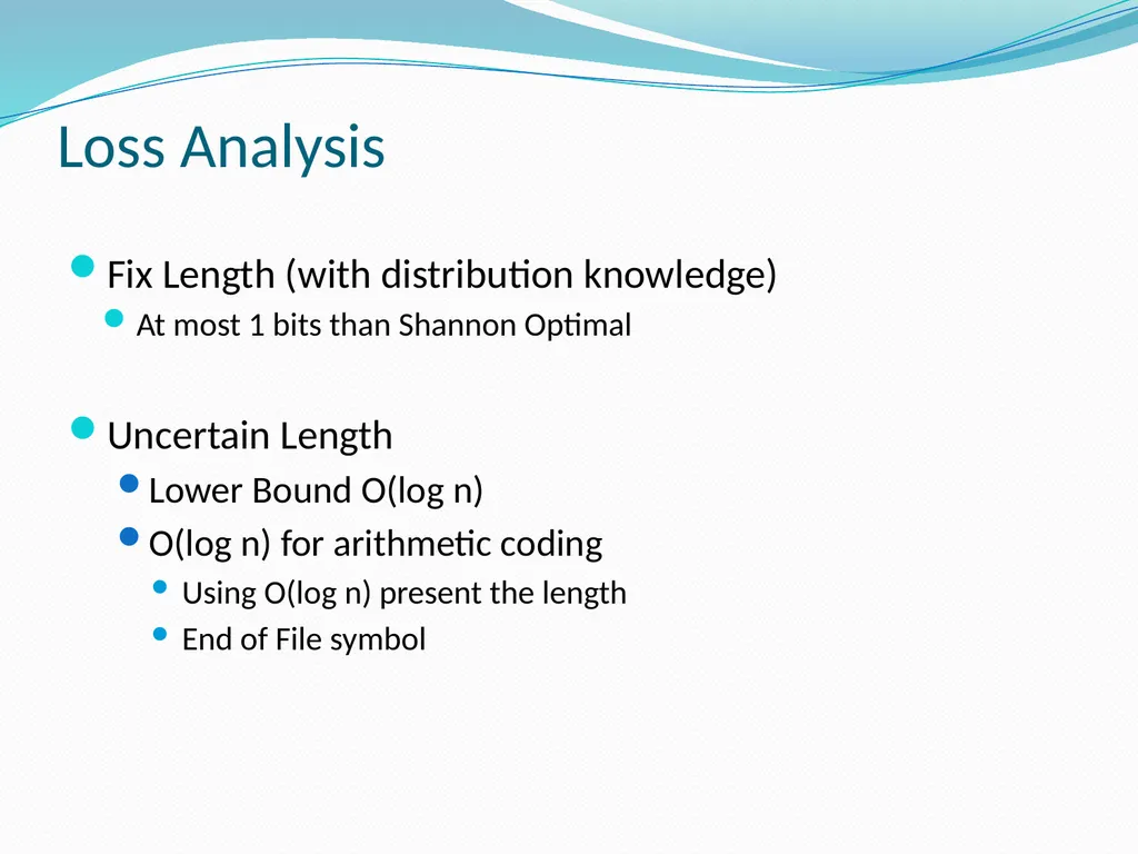 Stream Codes for Data Compression Yehong, Wang - slide 41 of 71