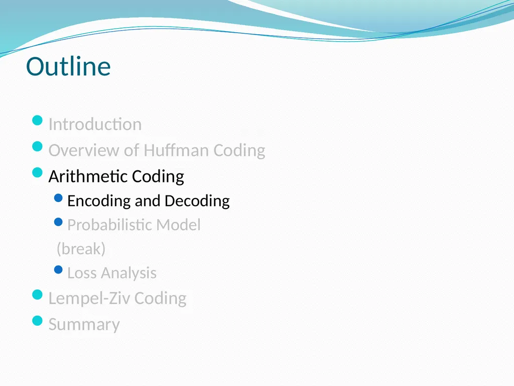 Stream Codes for Data Compression Yehong, Wang - slide 13 of 71