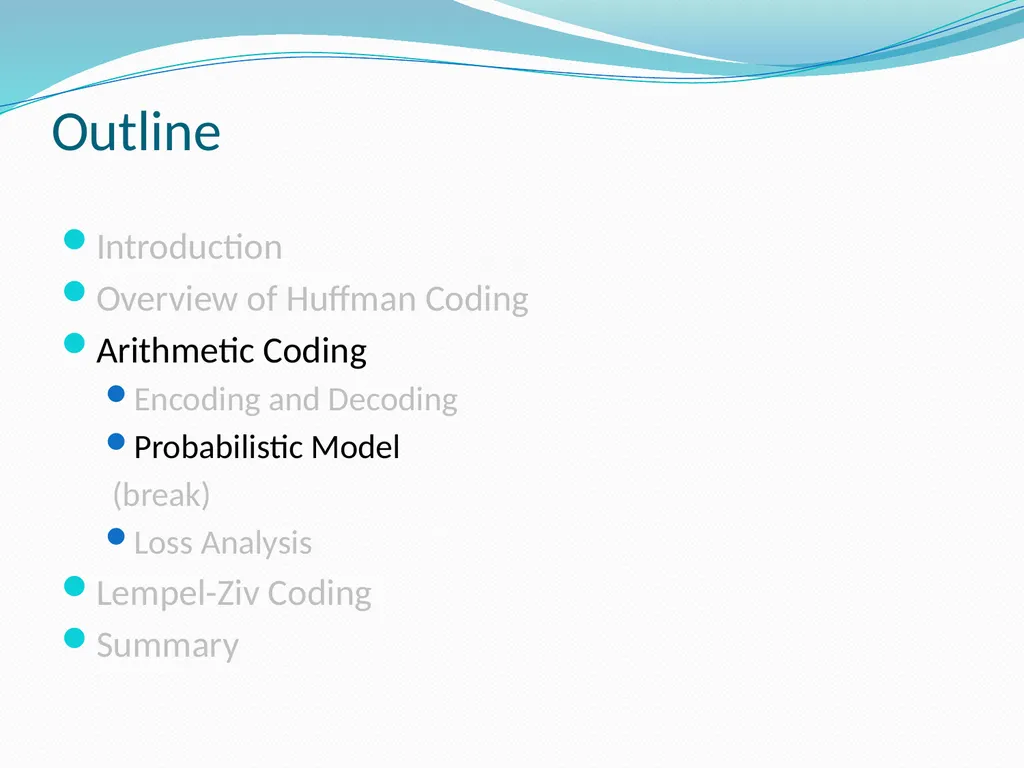 Stream Codes for Data Compression Yehong, Wang - slide 23 of 71