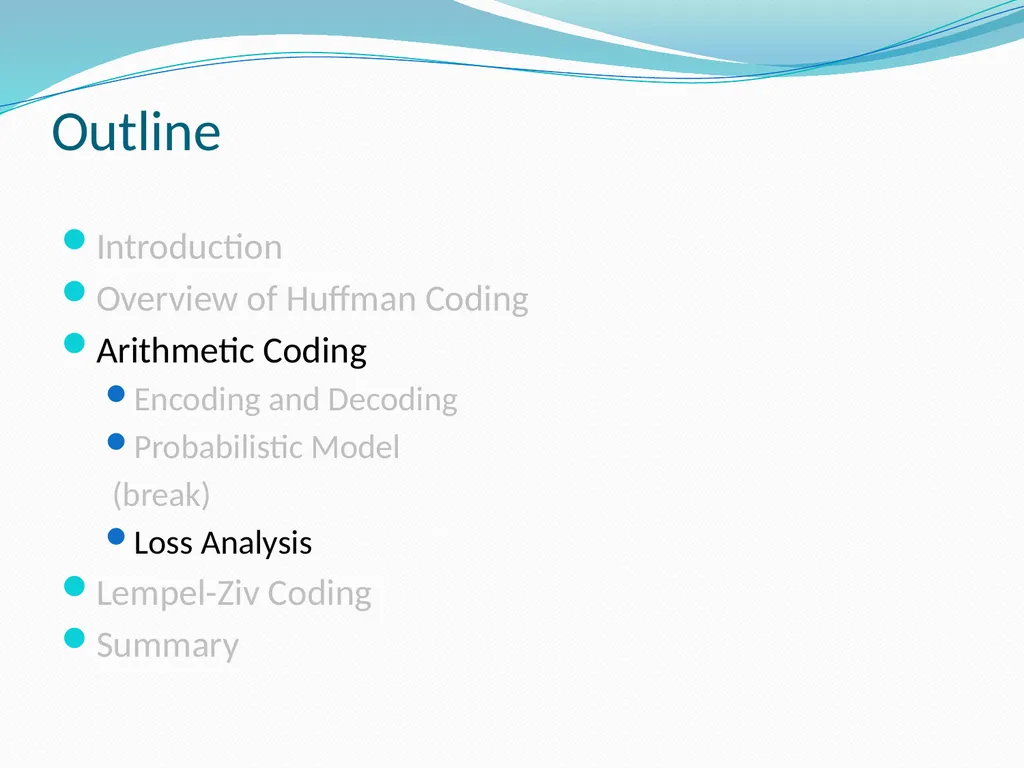 Stream Codes for Data Compression Yehong, Wang - slide 40 of 71