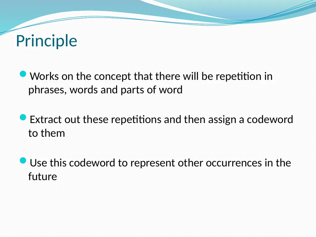 Stream Codes for Data Compression Yehong, Wang - slide 52 of 71