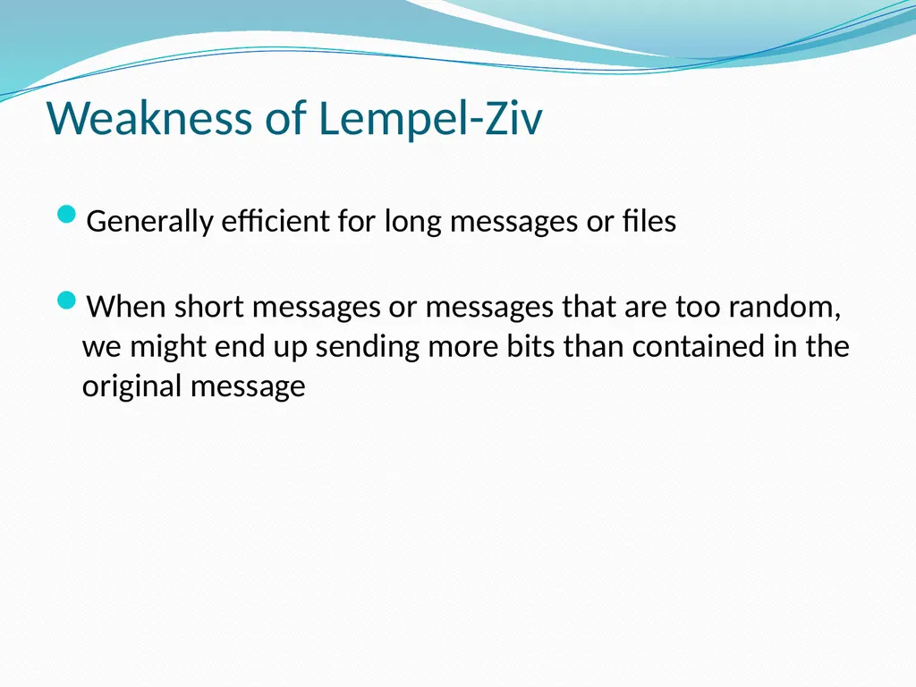 Stream Codes for Data Compression Yehong, Wang - slide 66 of 71