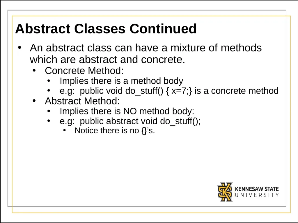 Module 3 - Part 3 Abstract Classes Introduction - slide 7 of 16