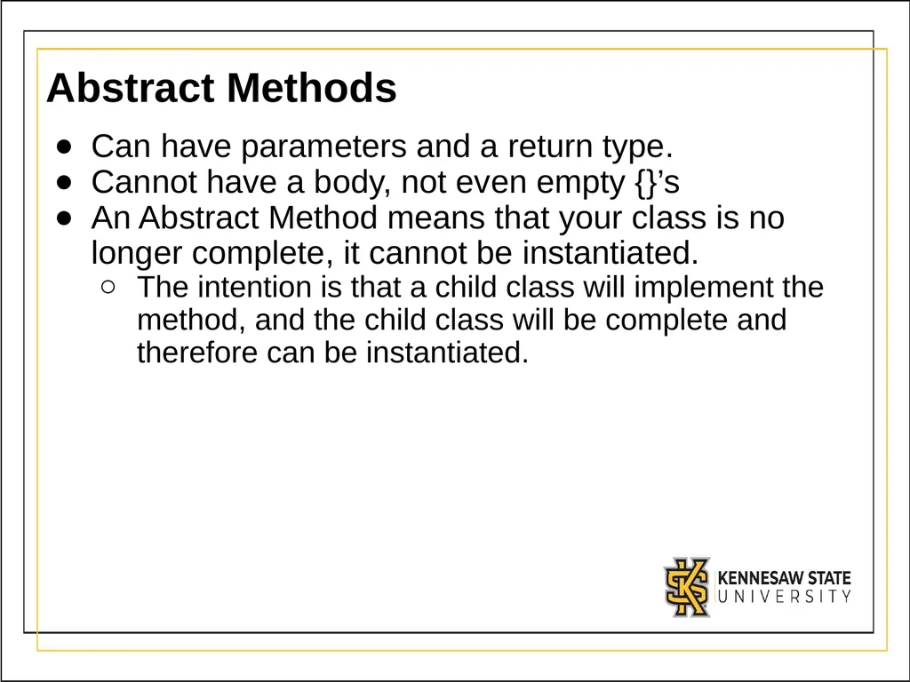 Module 3 - Part 3 Abstract Classes Introduction - slide 5 of 16