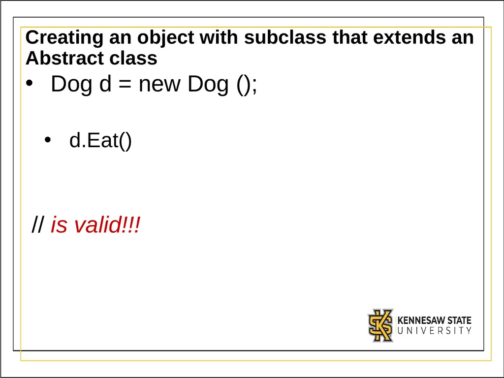 Module 3 - Part 3 Abstract Classes Introduction - slide 12 of 16