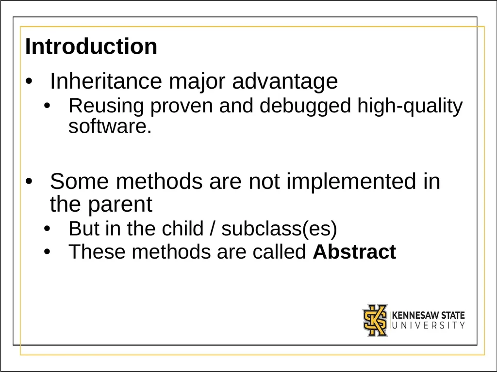 Module 3 - Part 3 Abstract Classes Introduction - slide 2 of 16
